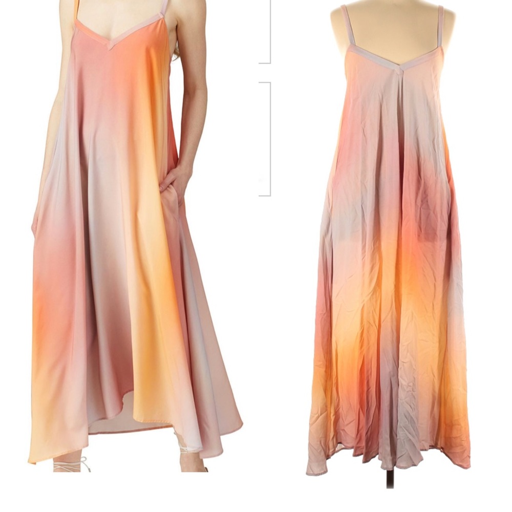Veda sunset maxi dress. Size M medium. 100% rayon.